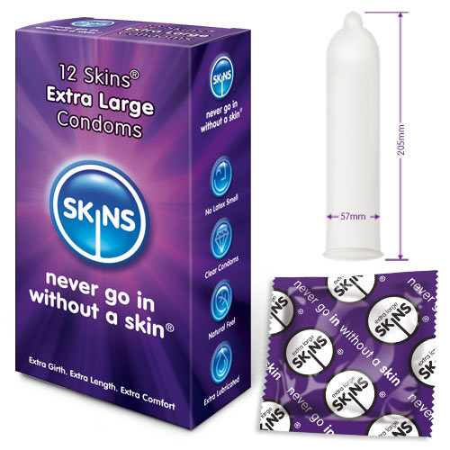 Skins Condoms Extra Large 12 Pack - For The Closet