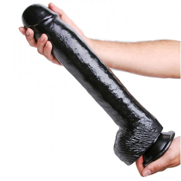 The Black Destroyer Huge Suction Cup Dildo - For The Closet