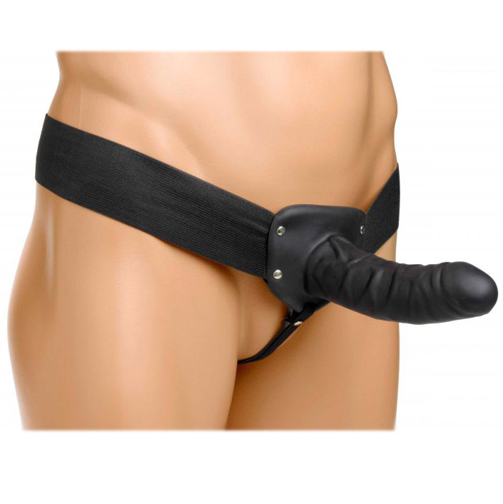 Size Matters Erection Assist Hollow Silicone Strap On - For The Closet